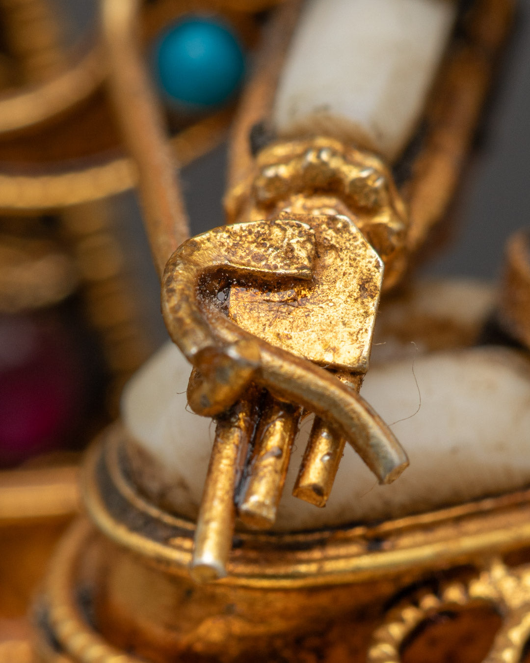 Bodhisattva White Tara Meditating Statue | Tibetan Buddhist Art