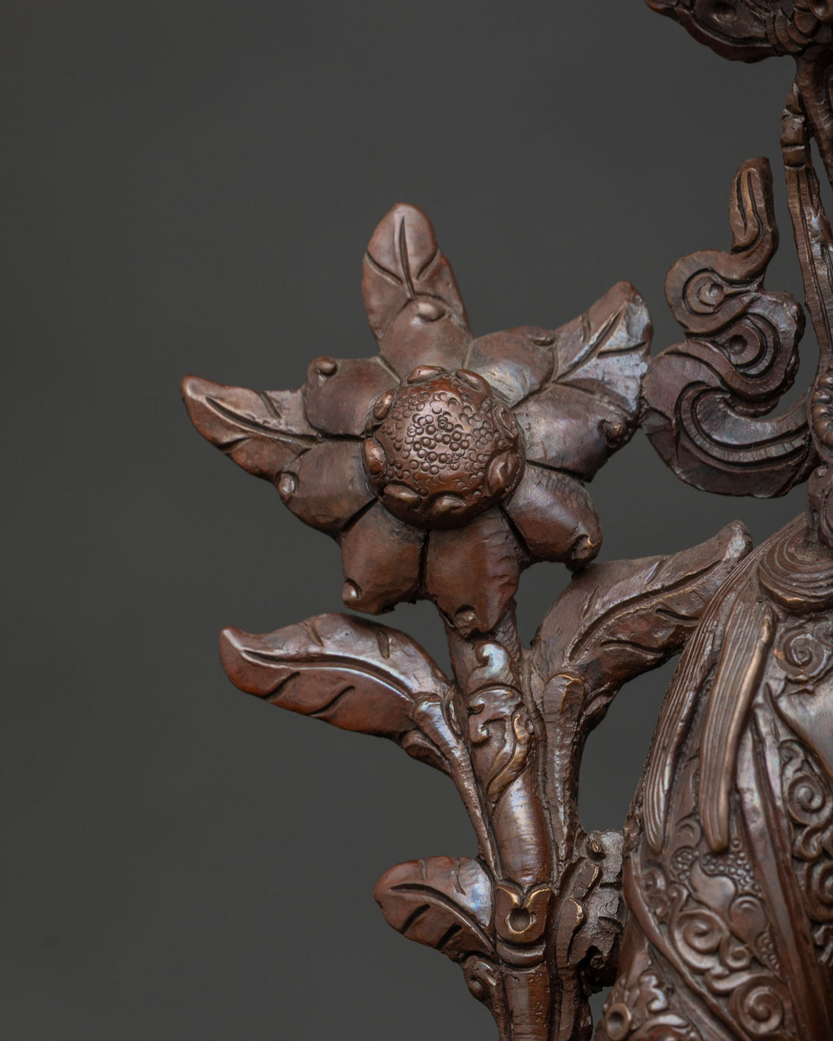 Longevity Goddess White Tara – Oxidized Copper Meditation Statue