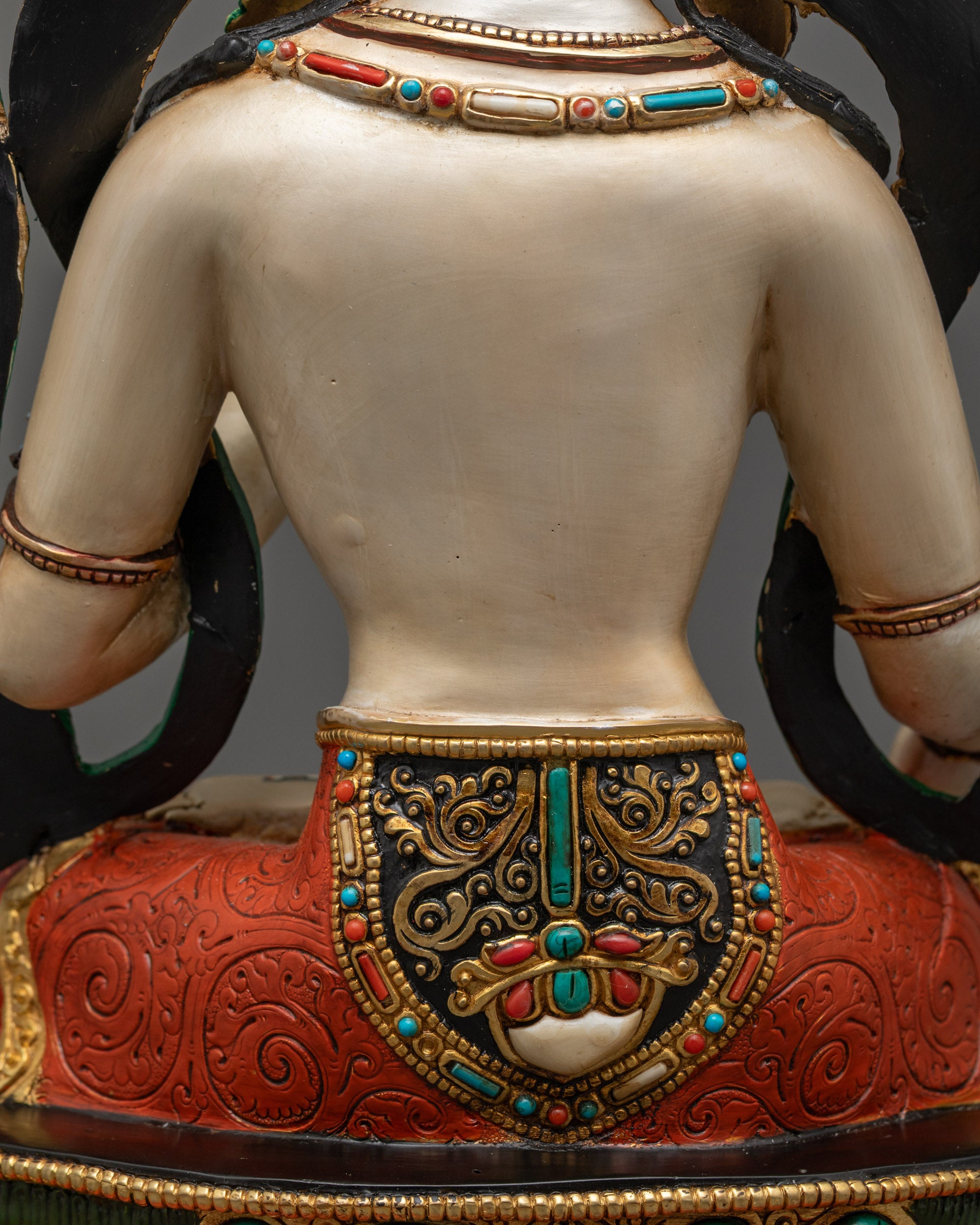 White Tara Statue from Nepal | Handmade Vajrayana Goddess