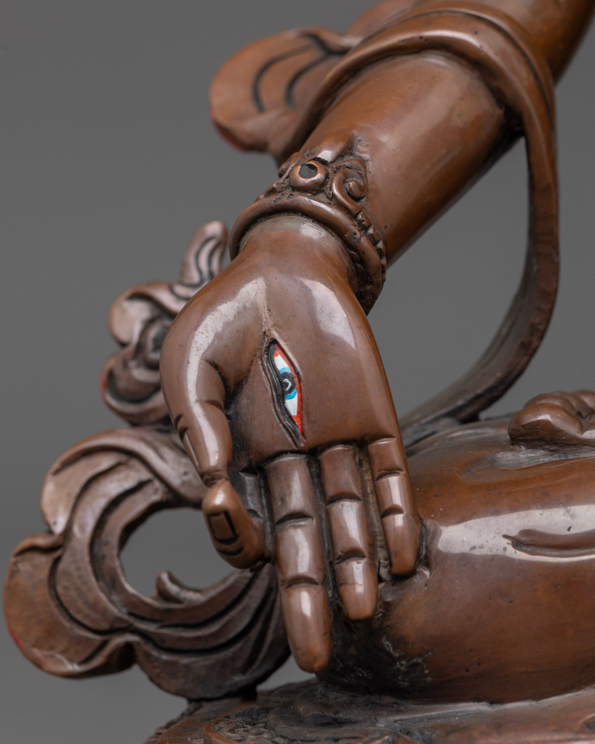 Oxidized Devi White Tara Statue | Traditional Longevity Goddess