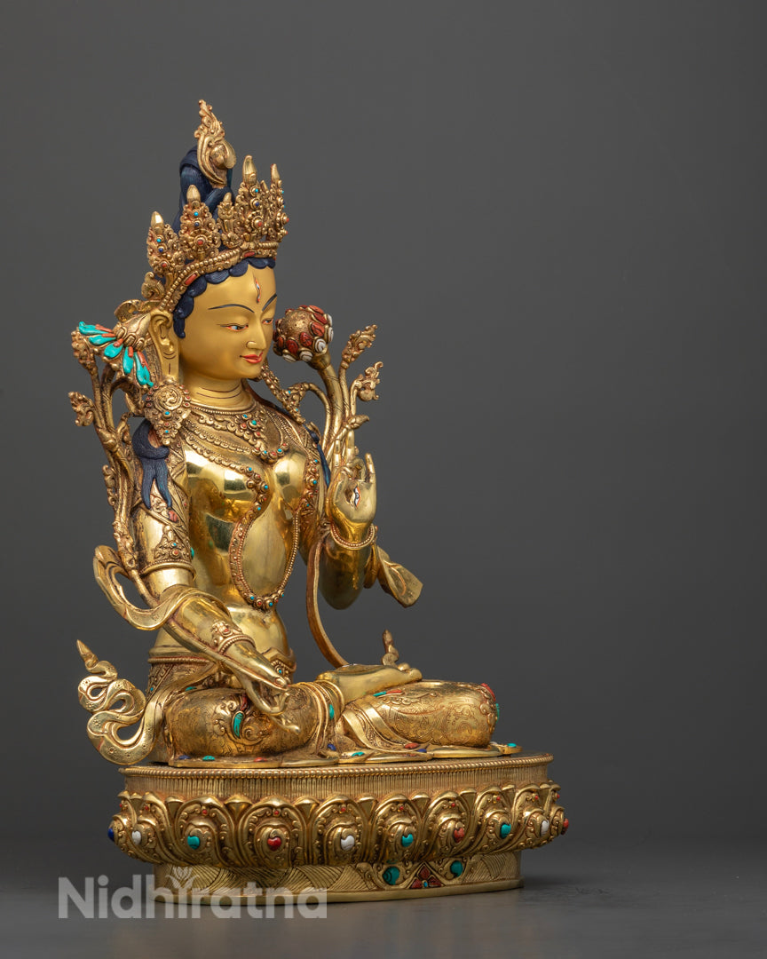 White Tara Statue | Hand-Carved Himalayan Buddhist