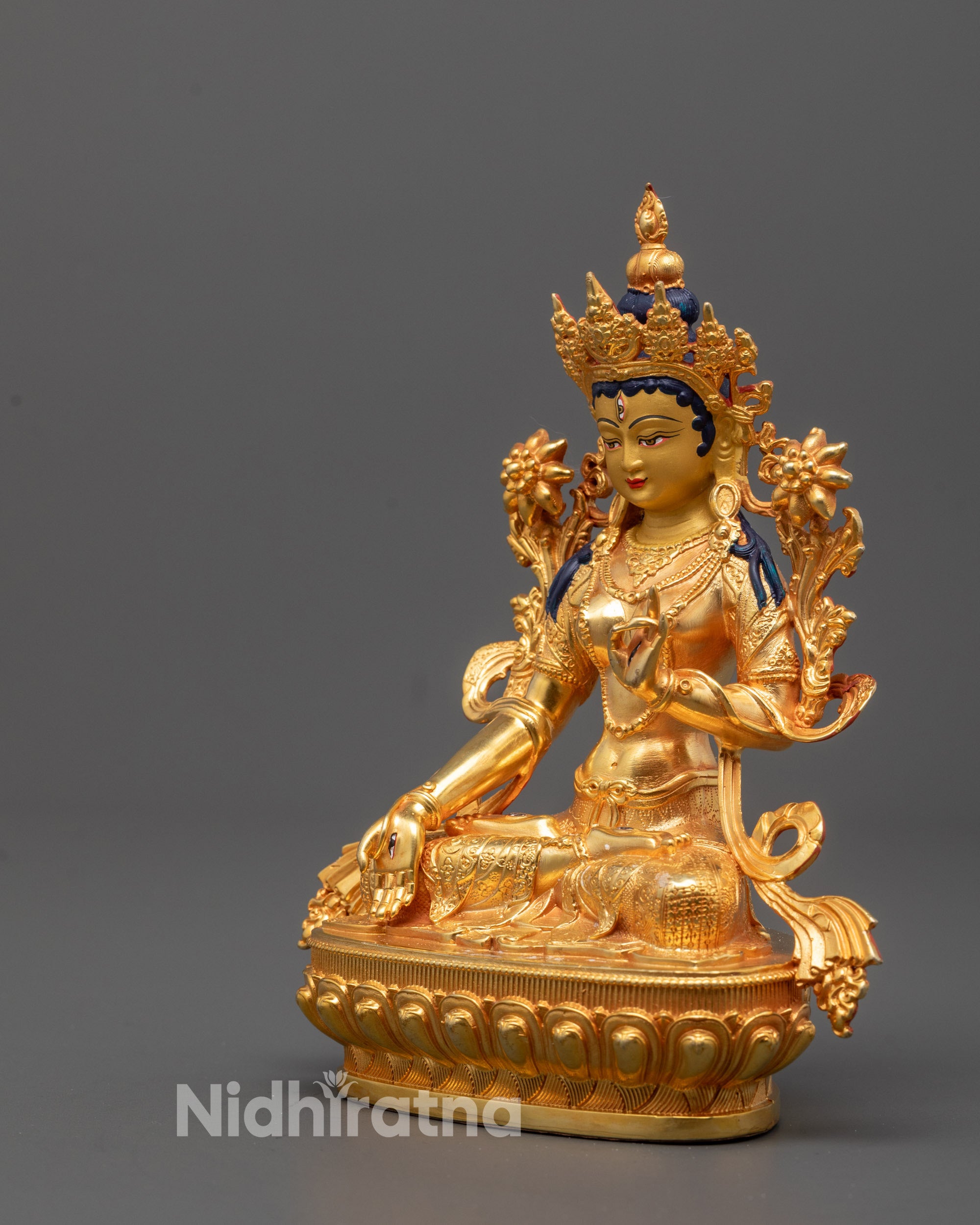 Nepalese White Tara Statue | Goddess of Longevity and Peace