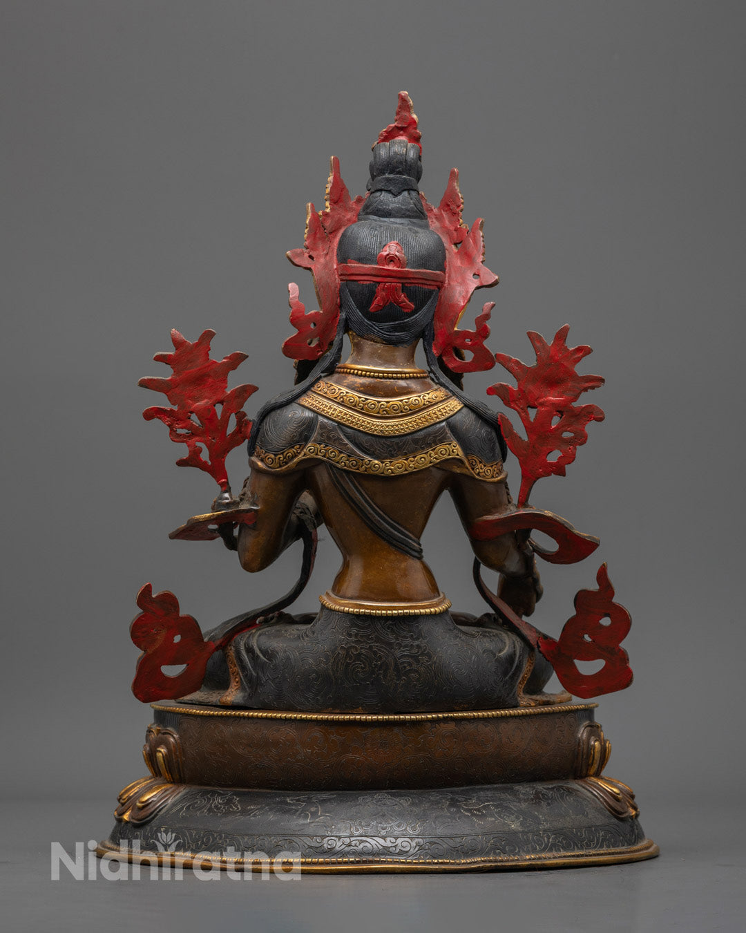 Handmade Oxidized White Tara Sculpture | Tibetan Buddhist Deity