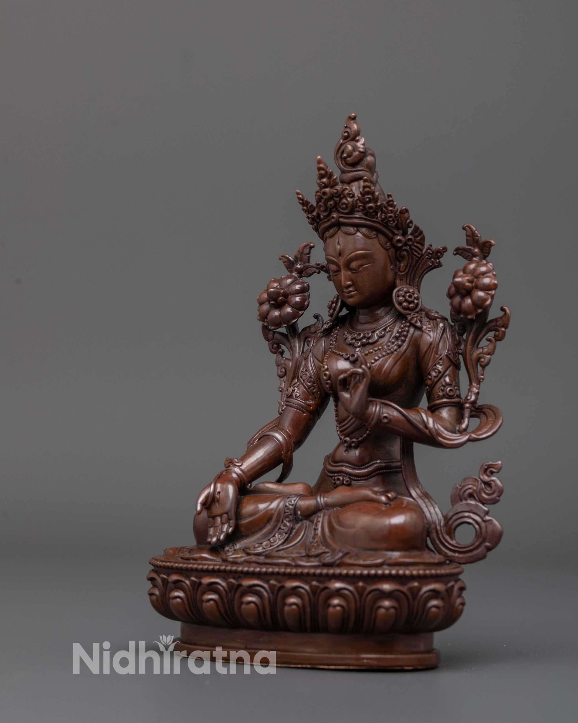 Buy Oxidized White Tara Statue | Machine-Made Lasting Beauty