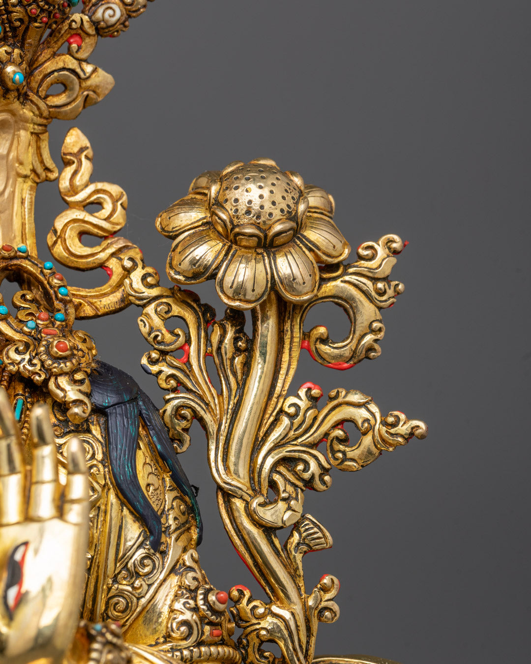 Majestic White Tara Sculpture | Tibetan Buddhist Healing Deity