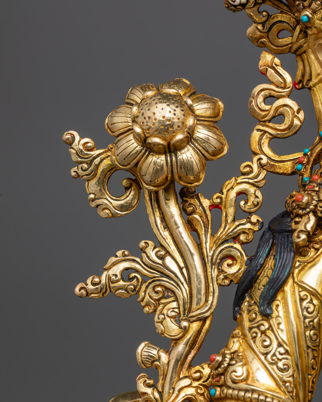 Majestic White Tara Sculpture | Tibetan Buddhist Healing Deity