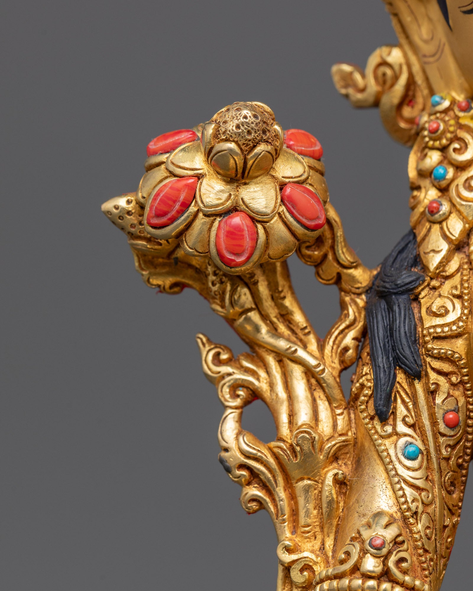 White Tara Sculpture | Nepalese Fire-Gilded Gold Body