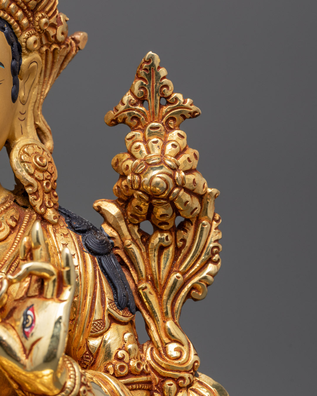 Buddhist Hand-carved White Tara Sculpture