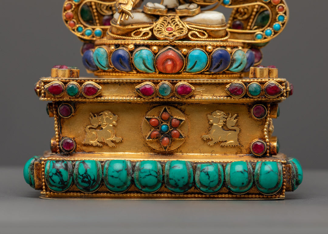 Bodhisattva White Tara Meditating Statue | Tibetan Buddhist Art