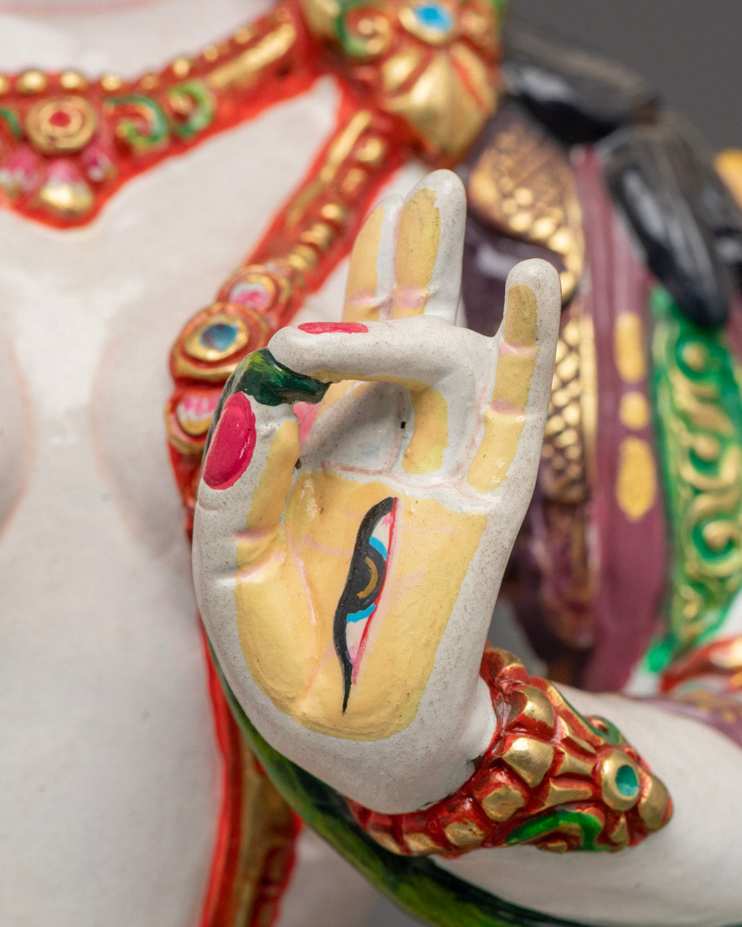 Sacred White Tara Sculpture | Traditional Buddhist Statue
