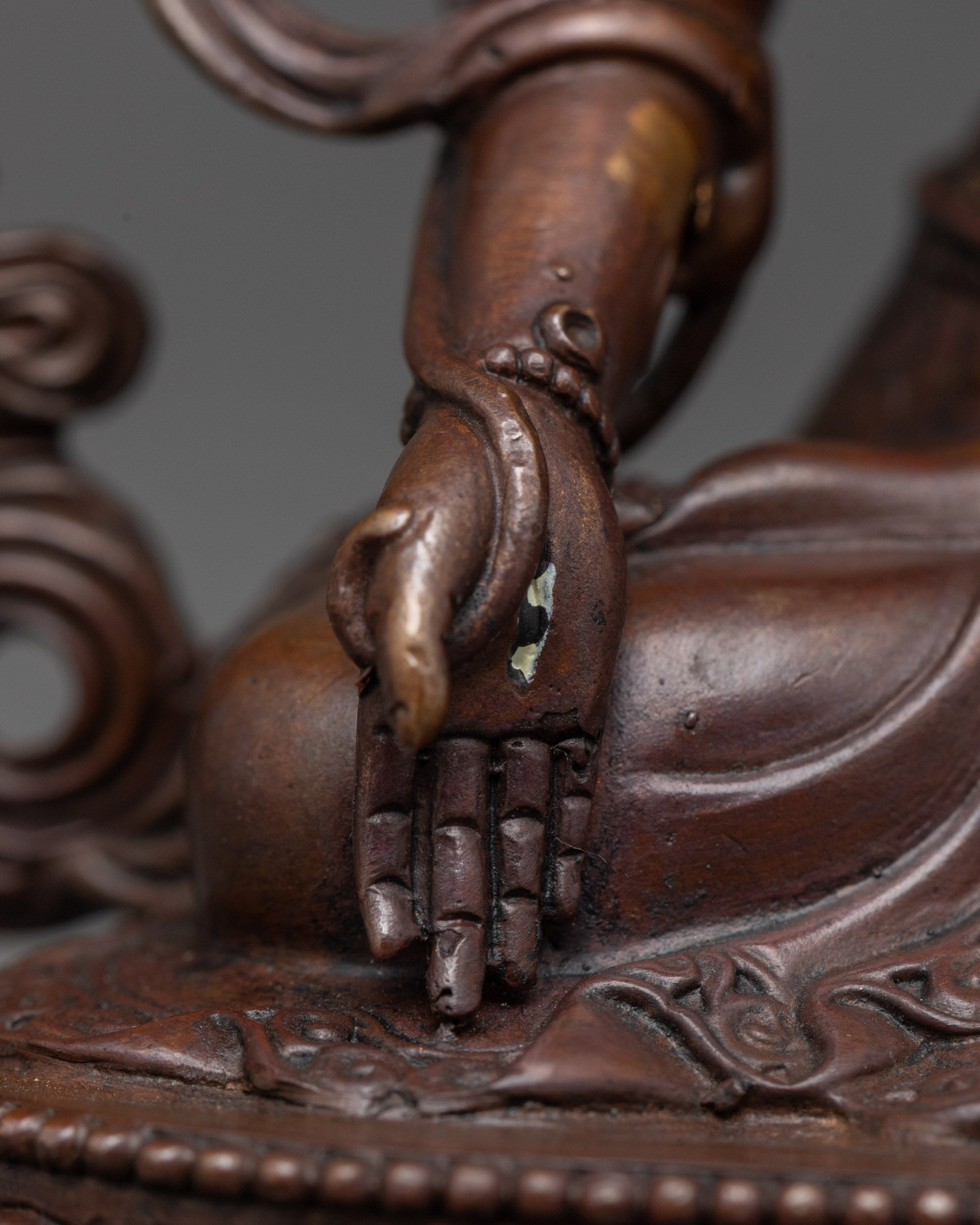 White Tara Statue | High-Precision Oxidized Copper Buddhist Sculpture