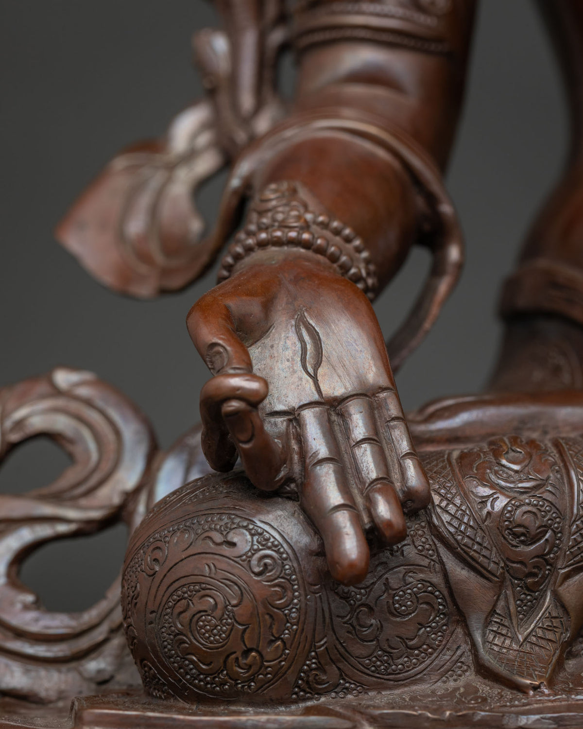 Longevity Goddess White Tara – Oxidized Copper Meditation Statue