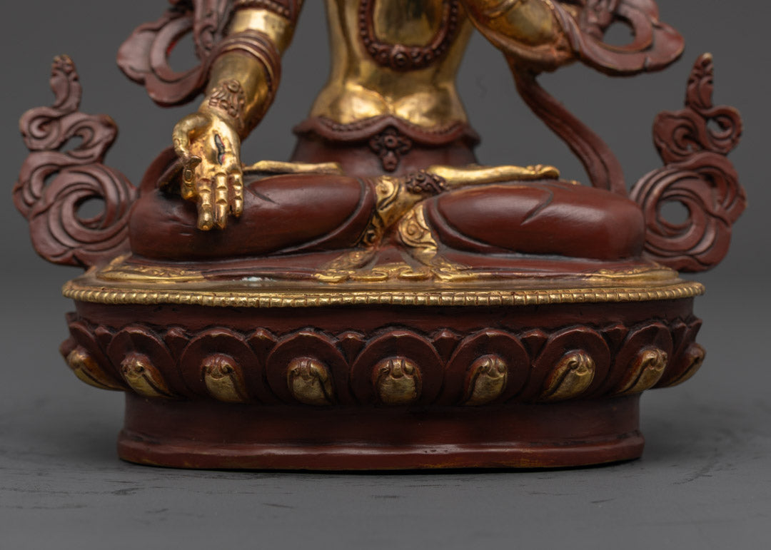White Tara Bodhisattva of Compassion | Partial Gilded Statue