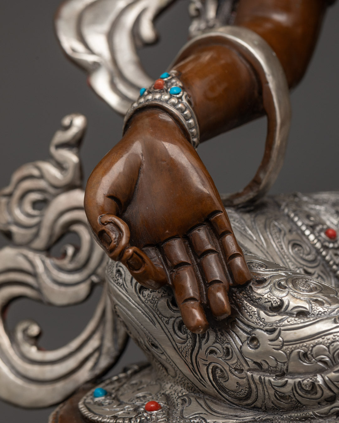 Genuine Oxidized Green Tara Statue | Sacred Buddhist Handmade Statue