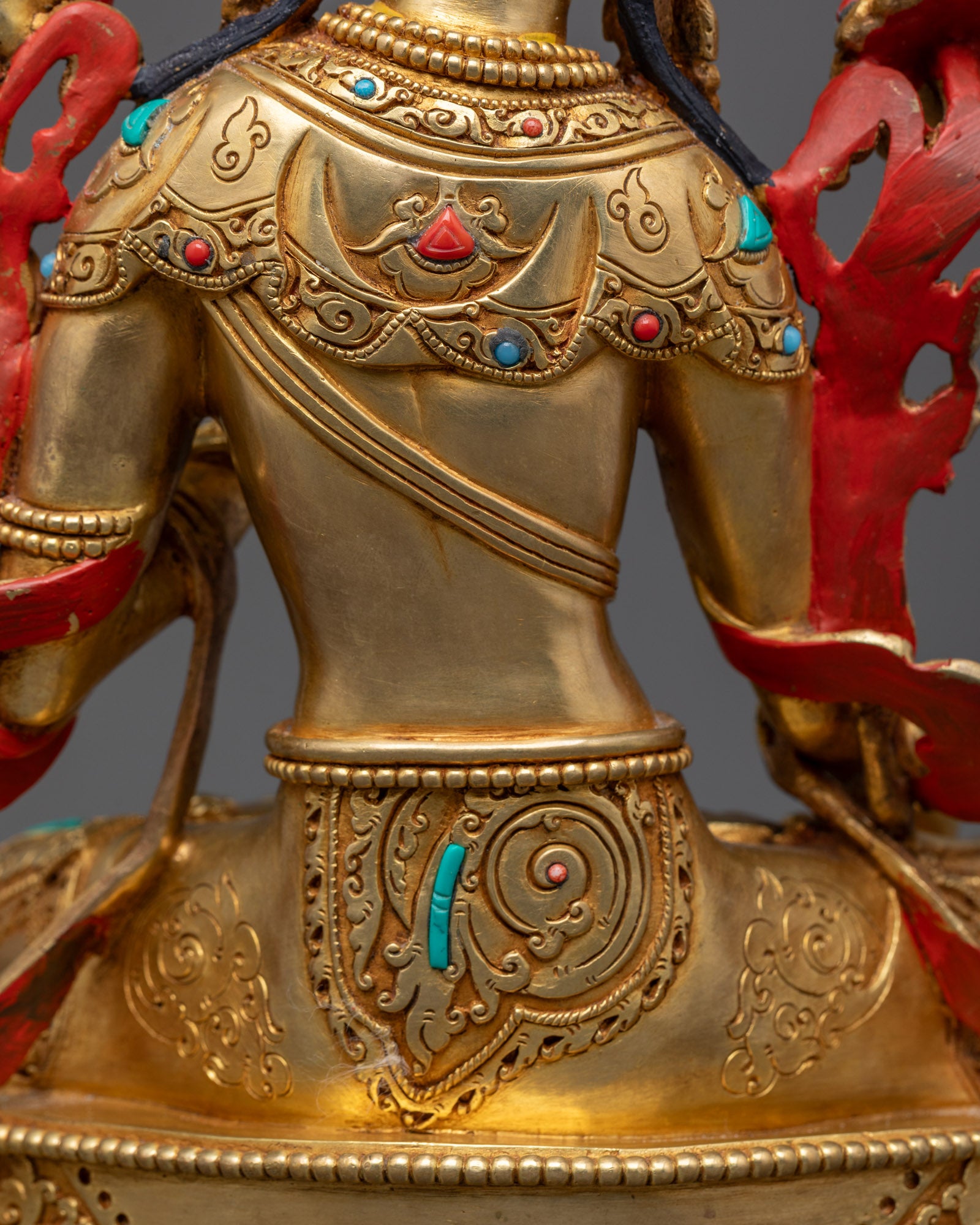White Tara Sculpture | Nepalese Fire-Gilded Gold Body