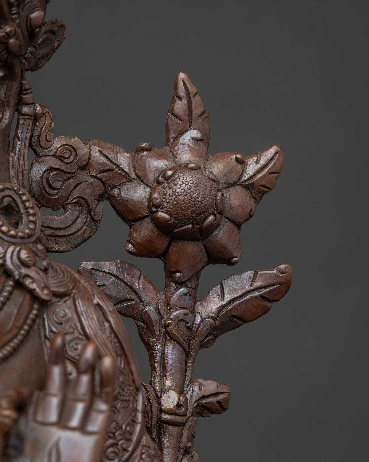 Longevity Goddess White Tara – Oxidized Copper Meditation Statue