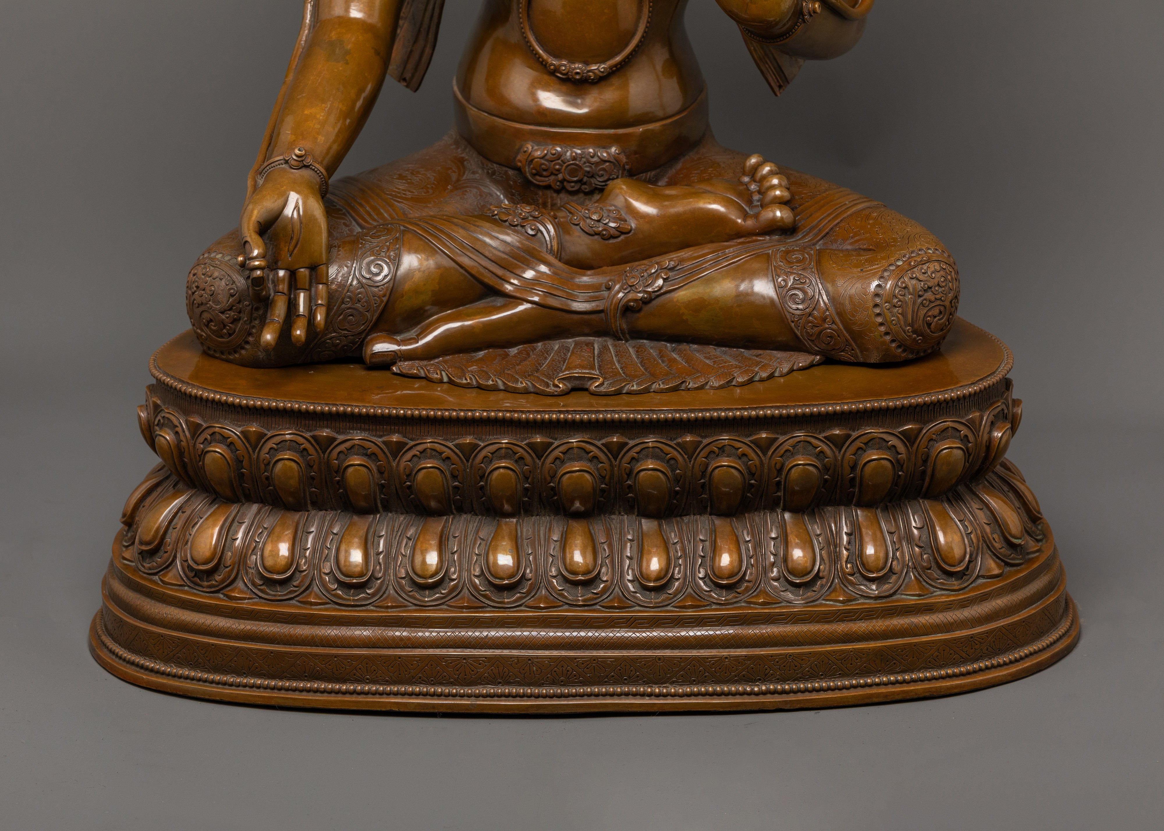 Saptalochana White Tara Statue | Rare Buddhist Art from Nepal