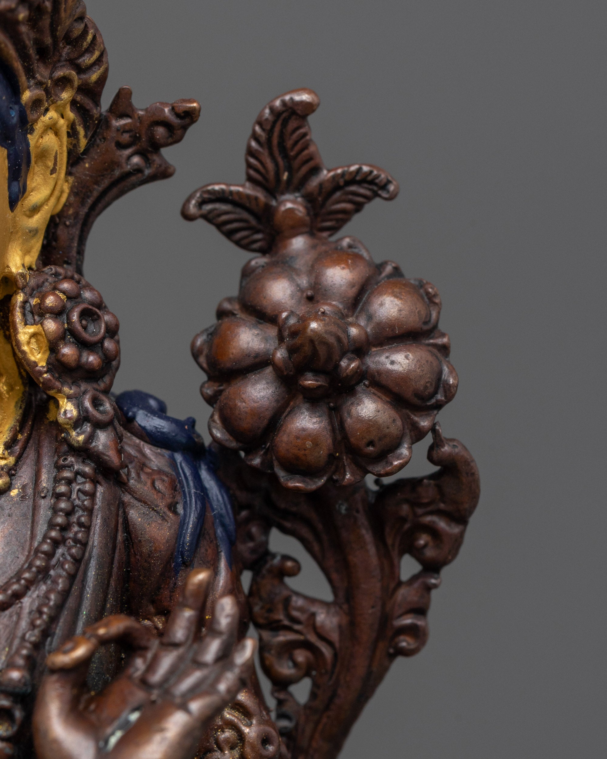White Tara Statue | High-Precision Oxidized Copper Buddhist Sculpture