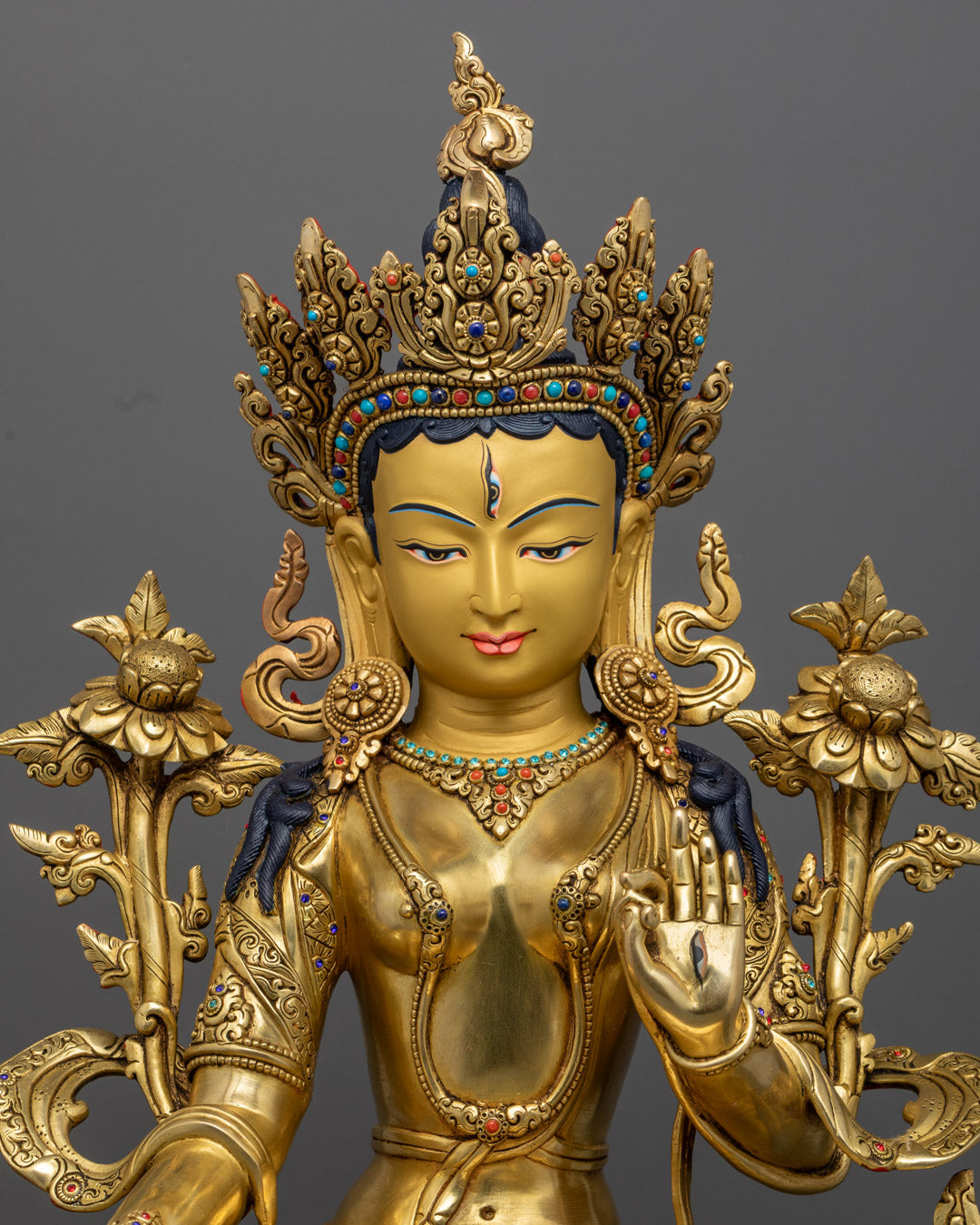 Handcrafted White Tara Statue from Nepal
