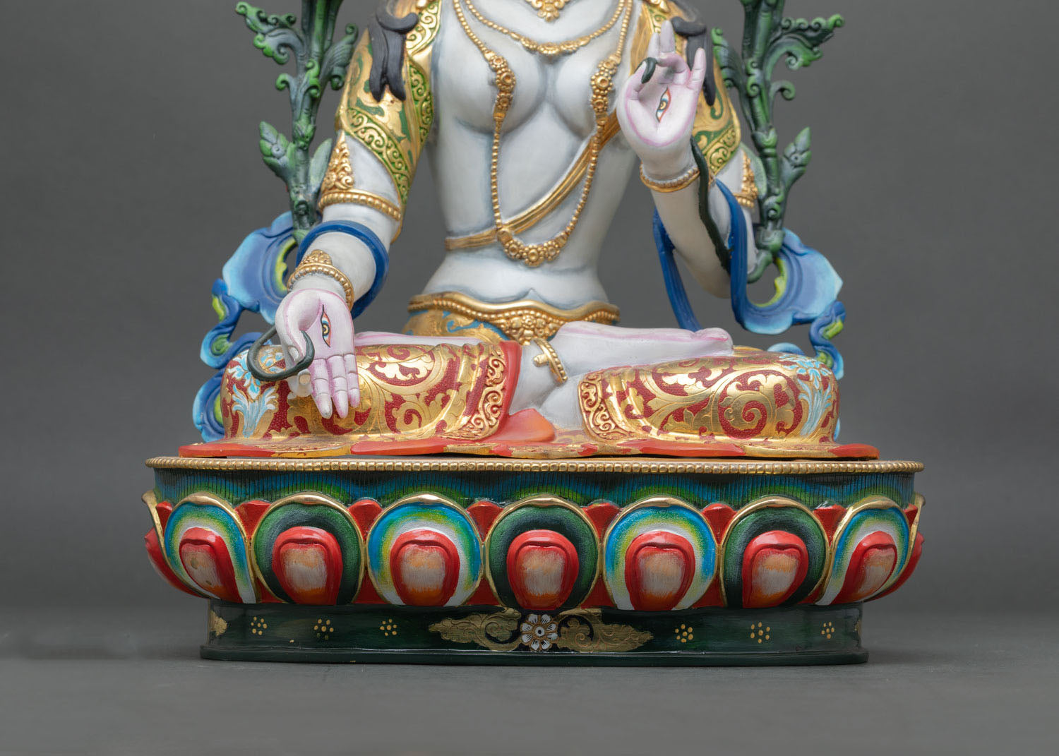 Seven-Eyed White Tara Statue – Longevity & Protection