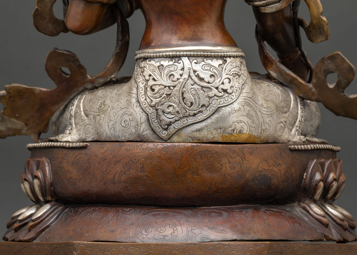 Oxidized Copper White Tara Statue | Elevate Your Meditation Practices