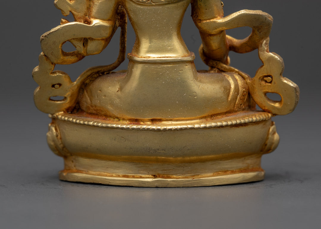 White Tara Statue | Handcrafted 24K Gold-Plated Copper