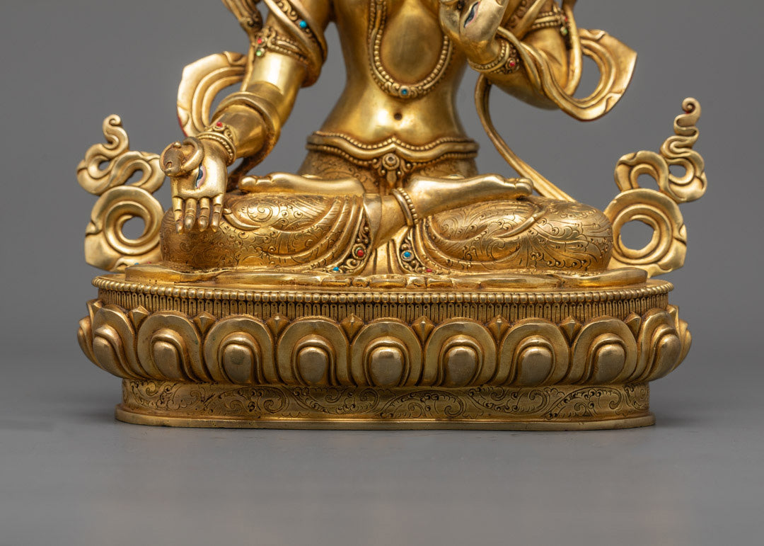 White Tara Goddess Figurine | Traditional Buddhist Iconography