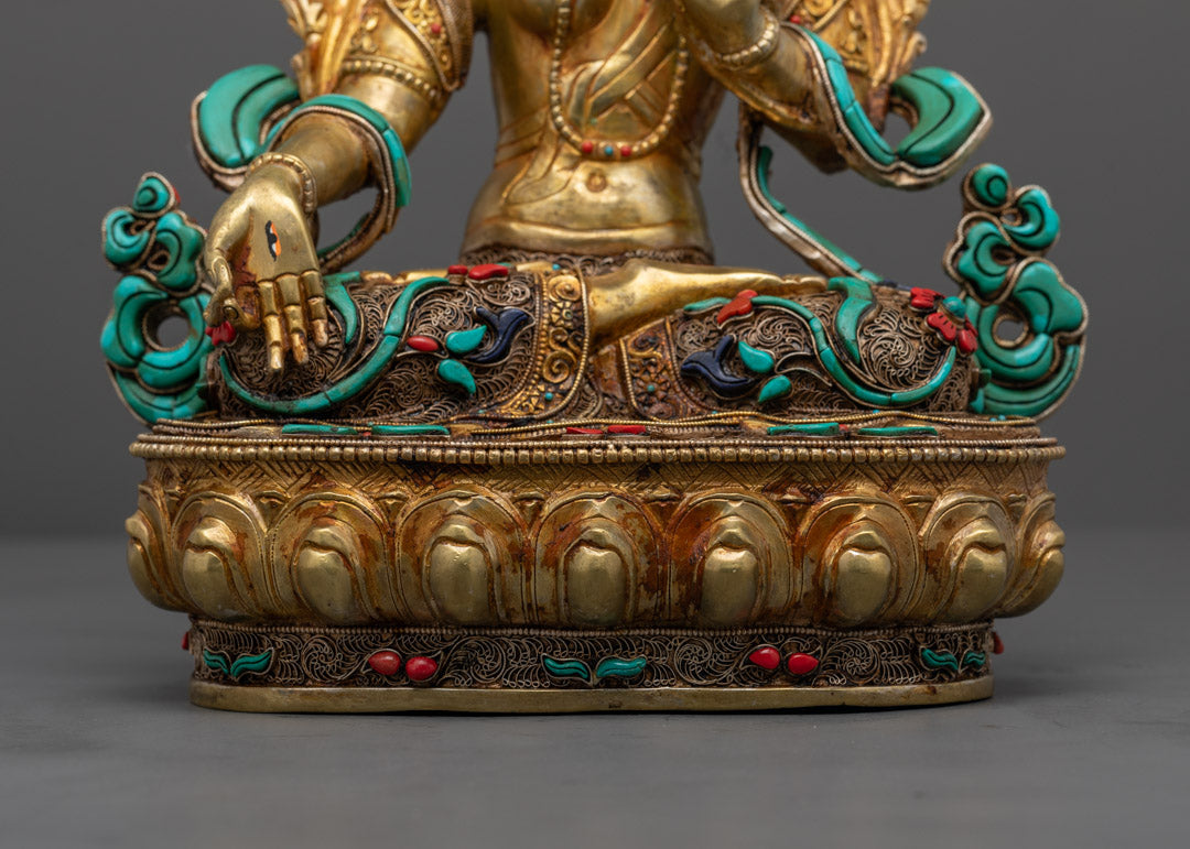 White Tara Sculpture | Invoking Compassion & Peace for Spiritual Healing