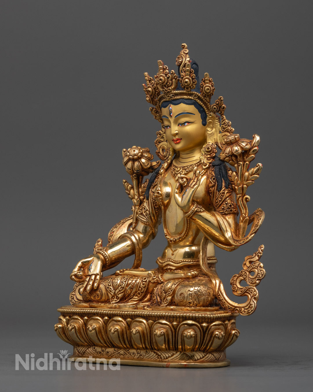 Handcrafted White Tara Statue | Symbol of Healing & Wisdom