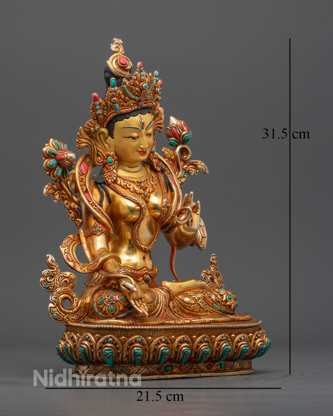 Buddhist White Tara Statue | Traditional Art of Nepal