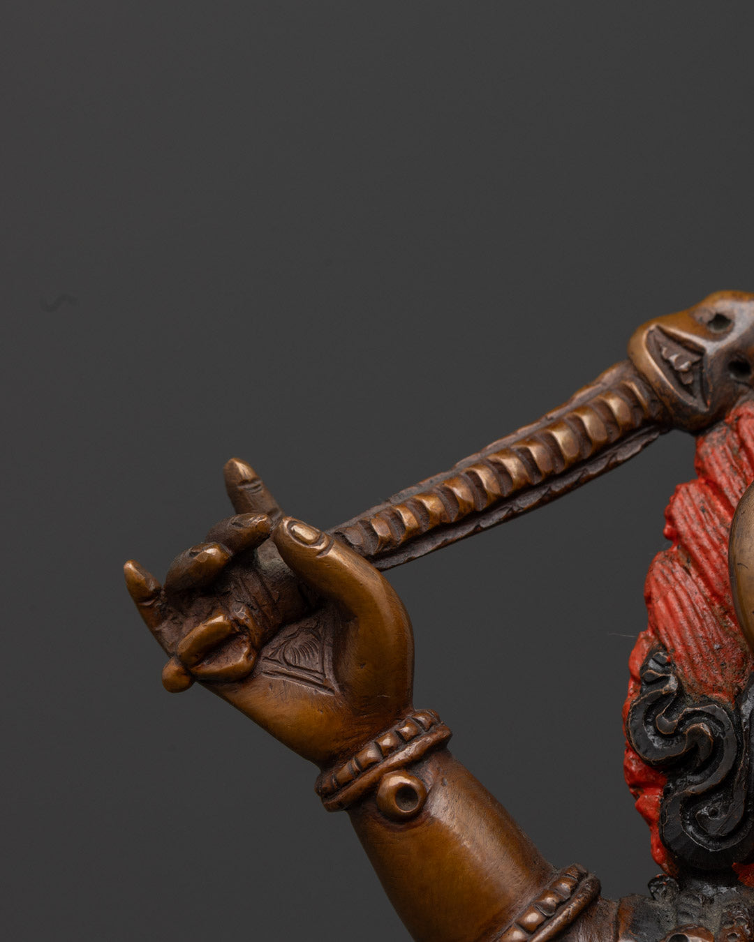 Handmade Oxidized Statue of Yamantaka