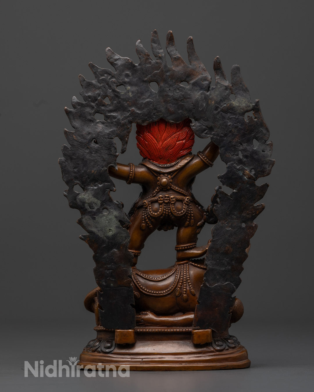 Handmade Oxidized Statue of Yamantaka