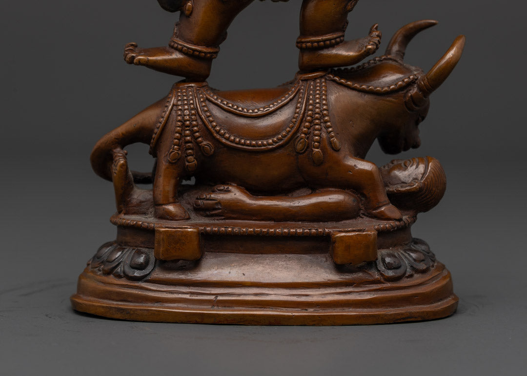 Handmade Oxidized Statue of Yamantaka