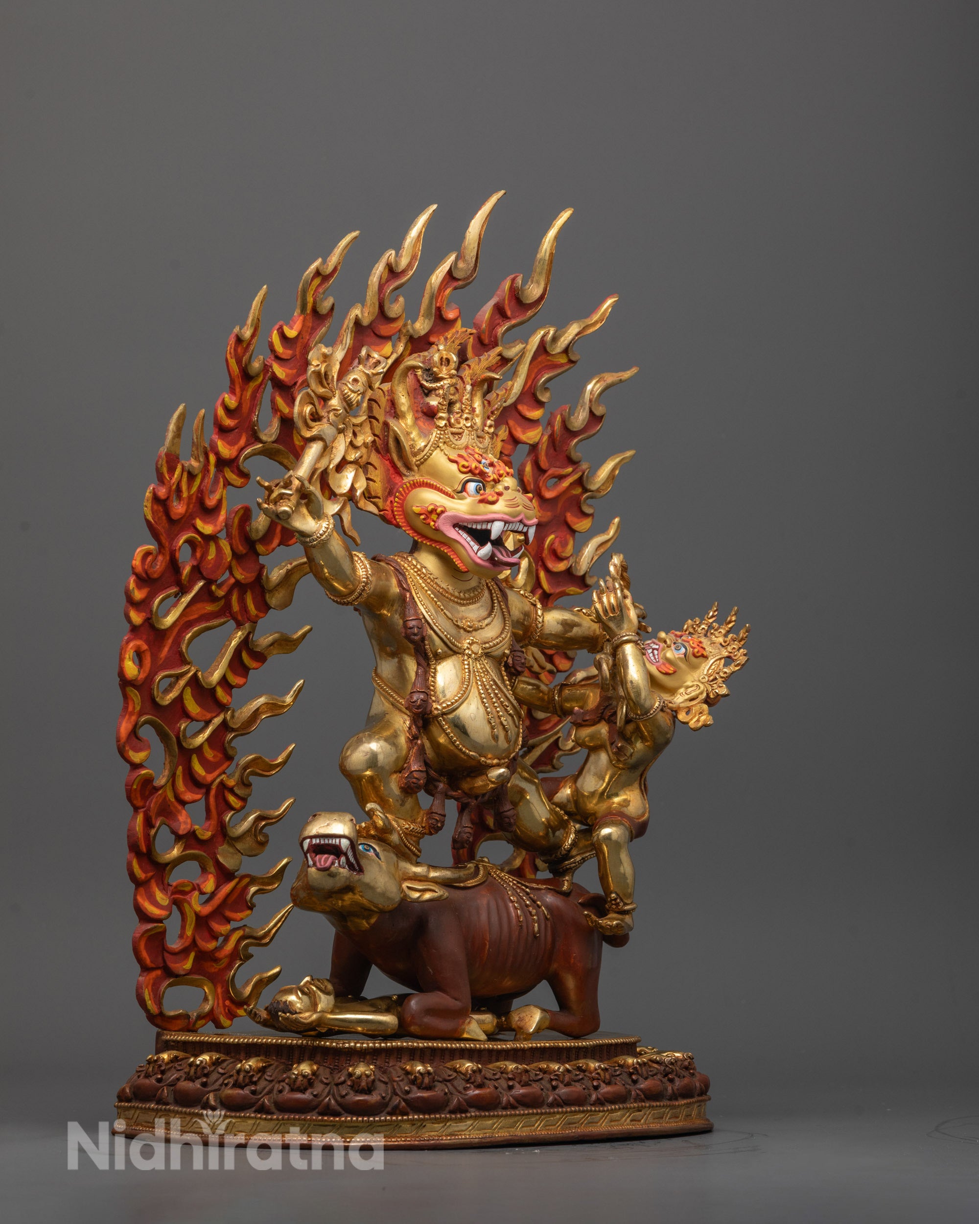Vajrabhairava Yamantaka Consort Sculpture | Tibetan Protector Deity