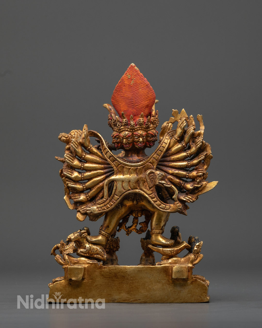 24k Gold Gilded Yamantaka Statue | Perfect for Vajrayana Practice