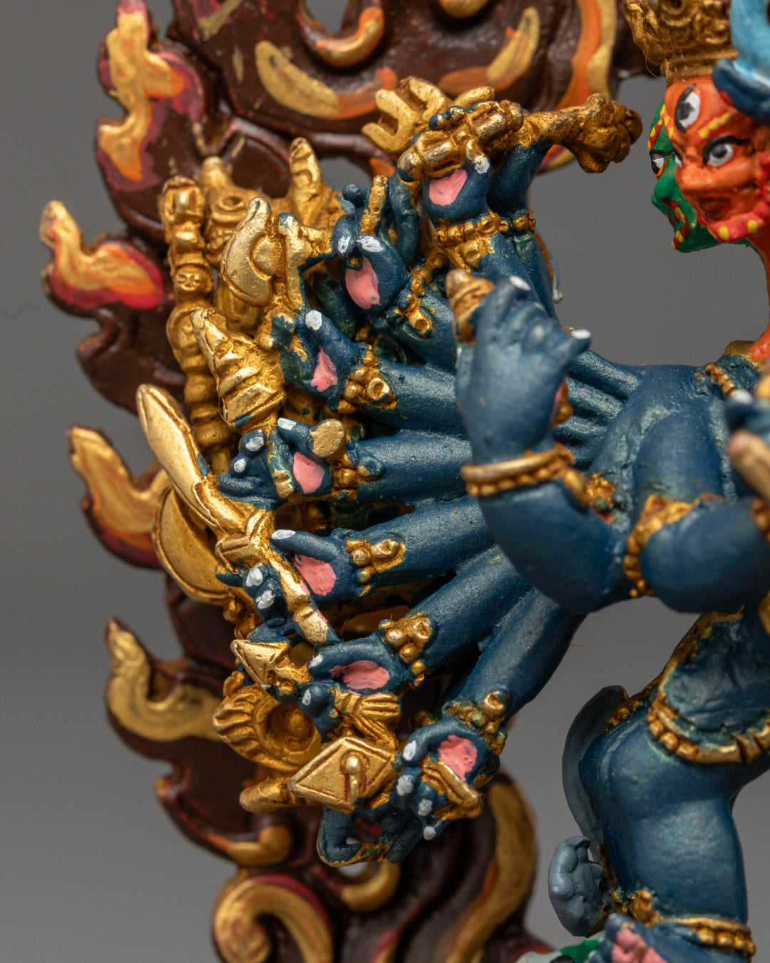 Tibetan Yamantaka Statue | Machine-Crafted Copper Art