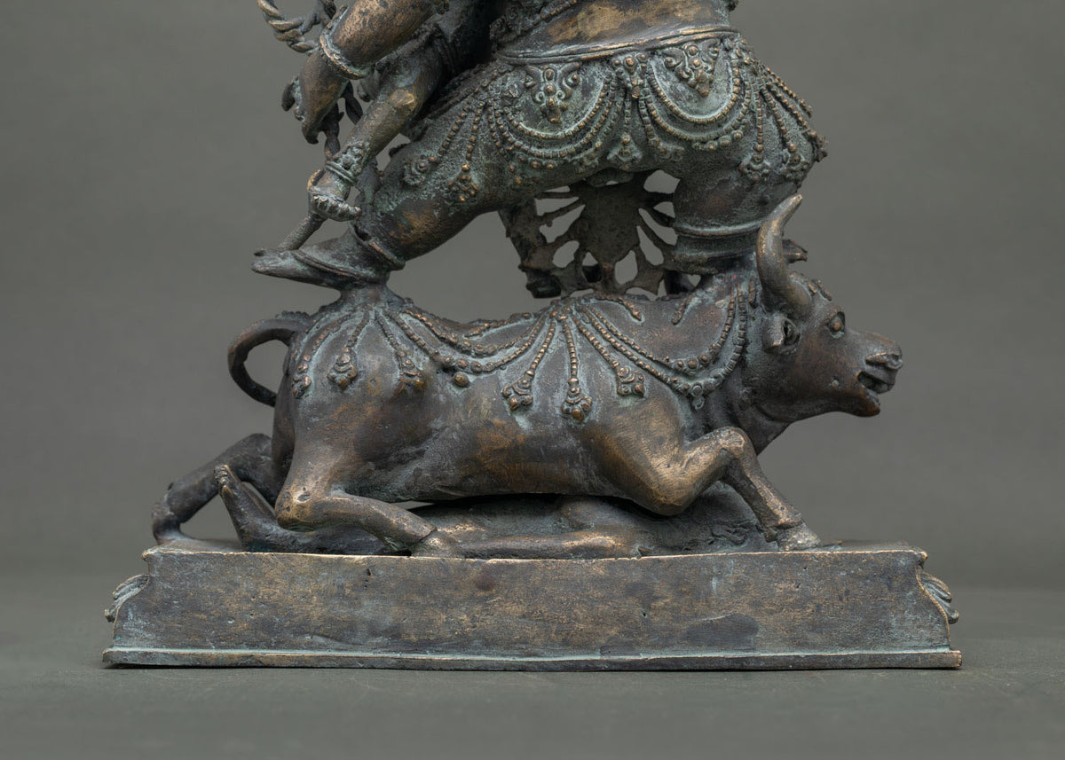 Yama Dharmaraja Yab-Yum Statue | Handcrafted Solid Bronze Figurine