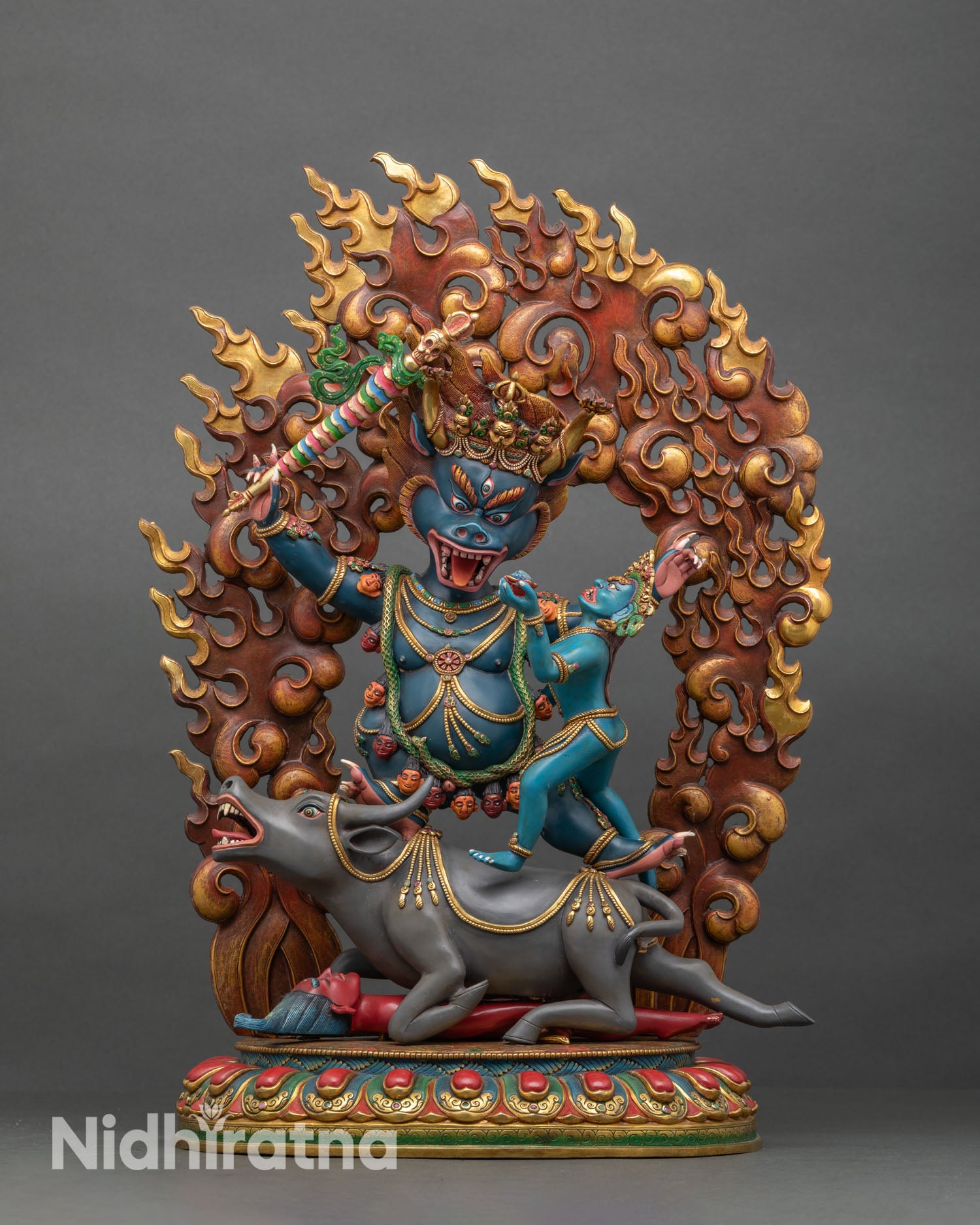 Yamantaka Statue | Sacred Vajrayana Wrathful Protector