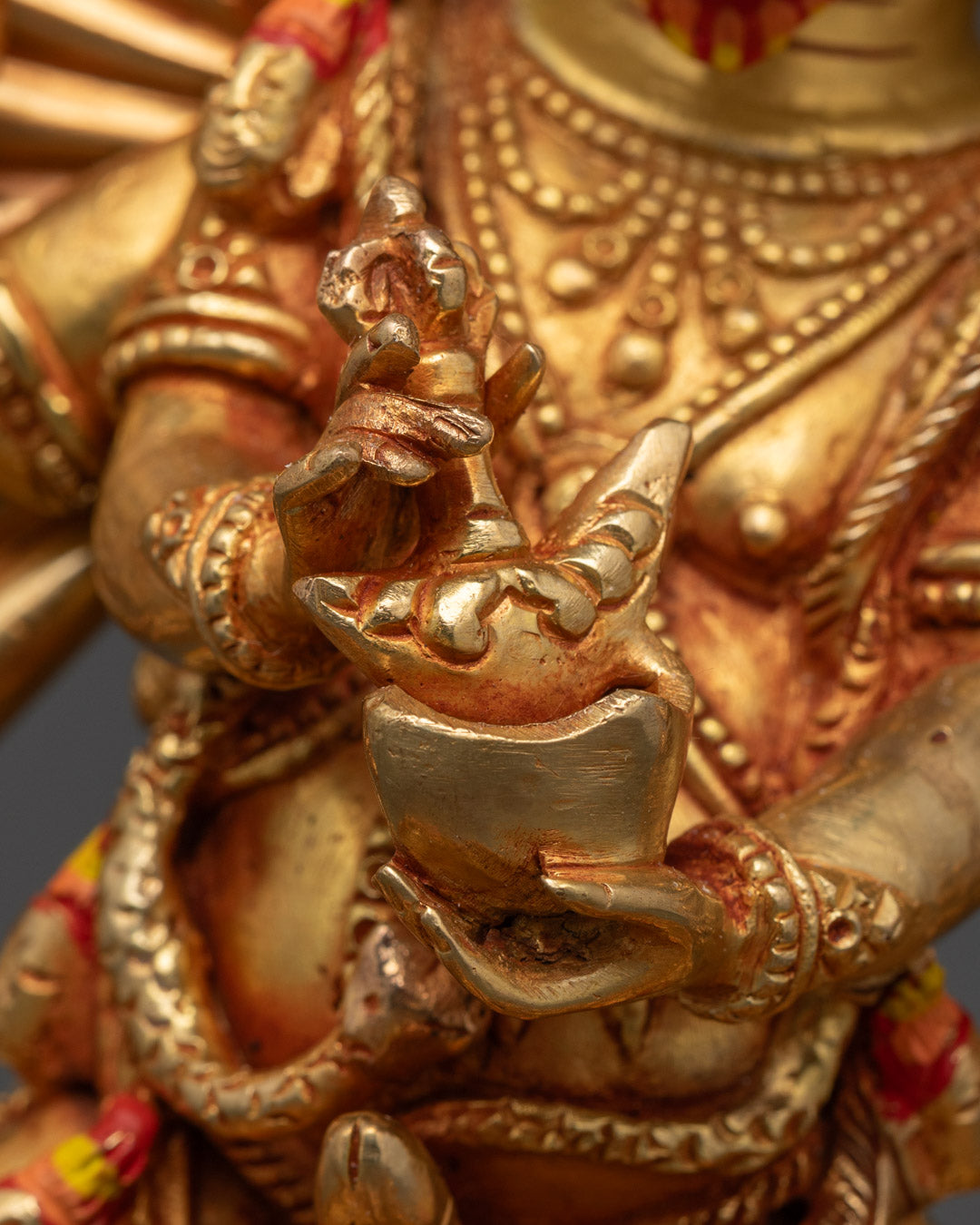 Nepalese Yamantaka Statue | Hand-Carved Copper Sculpture