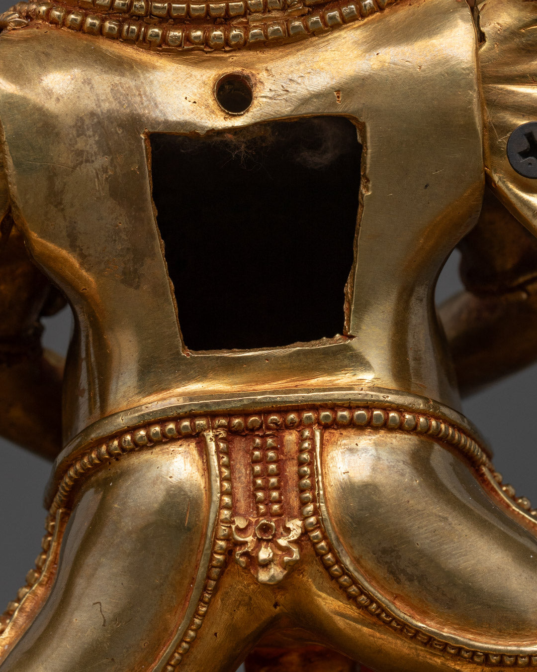 Hand-Carved Yamantaka Statue | 24k Gold Gilded Copper