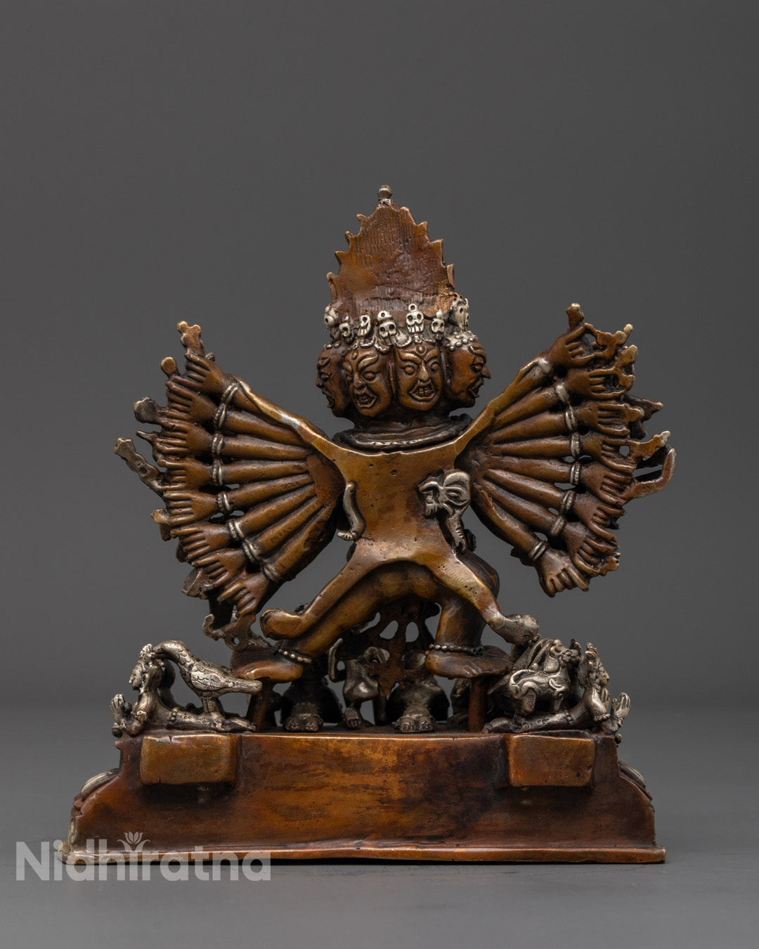 Yamantaka Oxidized Copper Statue | Handmade Spiritual Art from Nepal