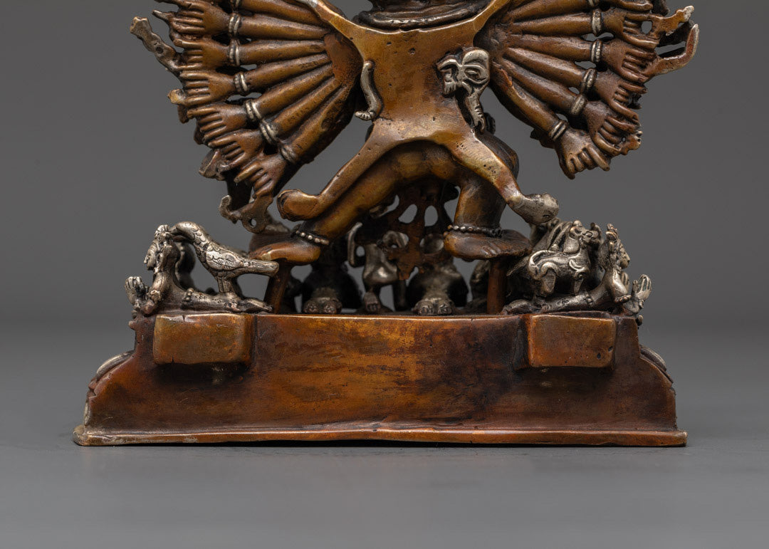 Yamantaka Oxidized Copper Statue | Handmade Spiritual Art from Nepal