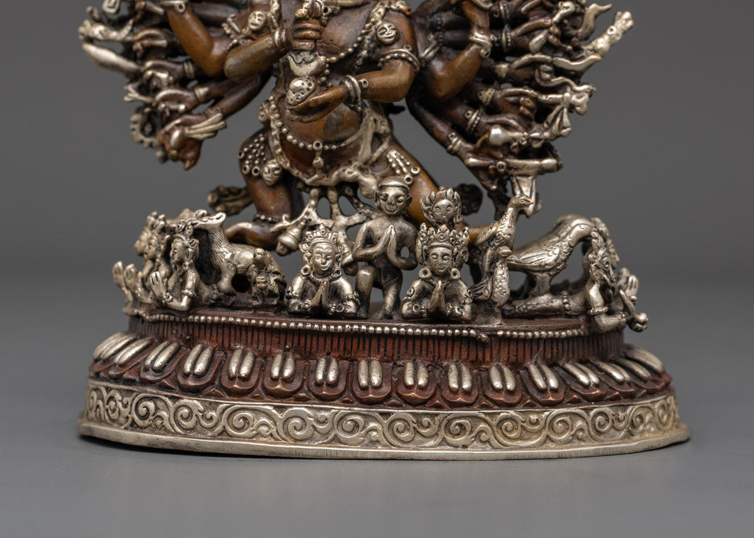 Yamantaka Oxidized Copper Statue | Handmade Spiritual Art from Nepal