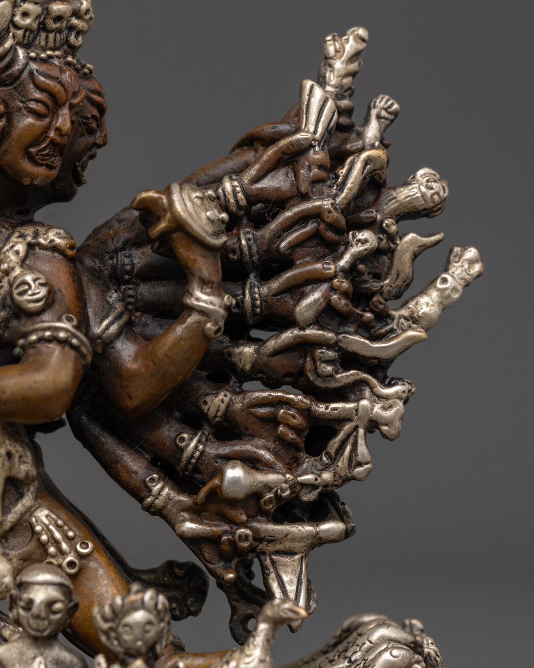 Yamantaka Oxidized Copper Statue | Handmade Spiritual Art from Nepal