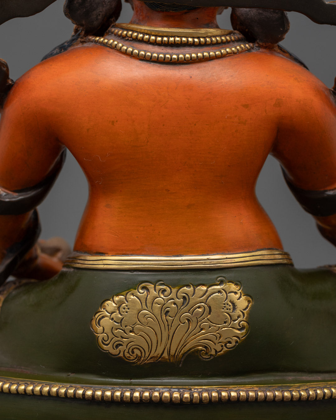 Colored Dzambhala Sculpture | Traditionally Hand-carved