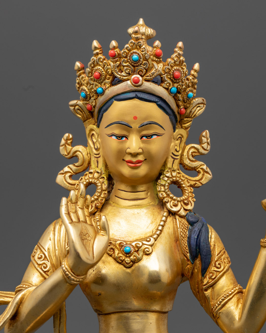 Buddhist Mandharva and yeshe tsyogal Statue