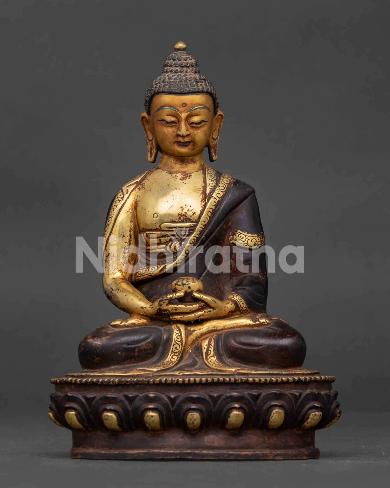 Amitabha Buddha Statue Handcrafted by Newari Artisans in Patan Nepal.