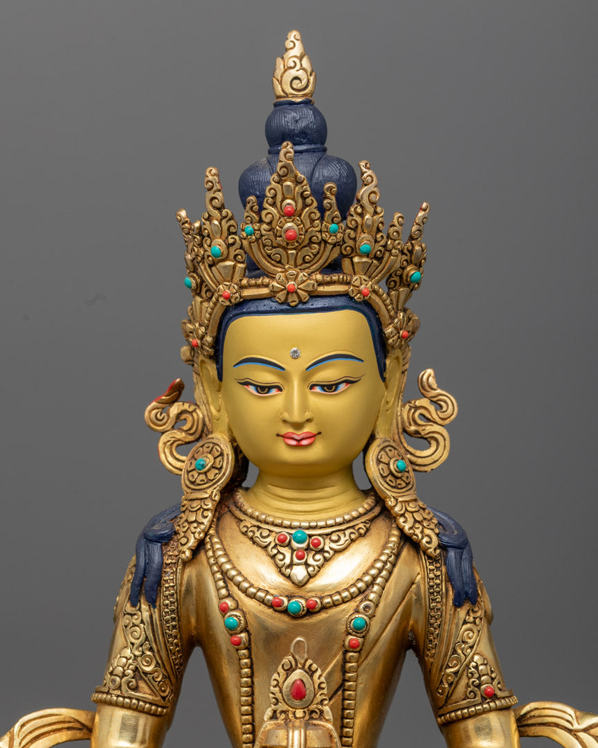 Amitayus Statue from Nepal | Tibetan Buddhist Deity of Eternal Life