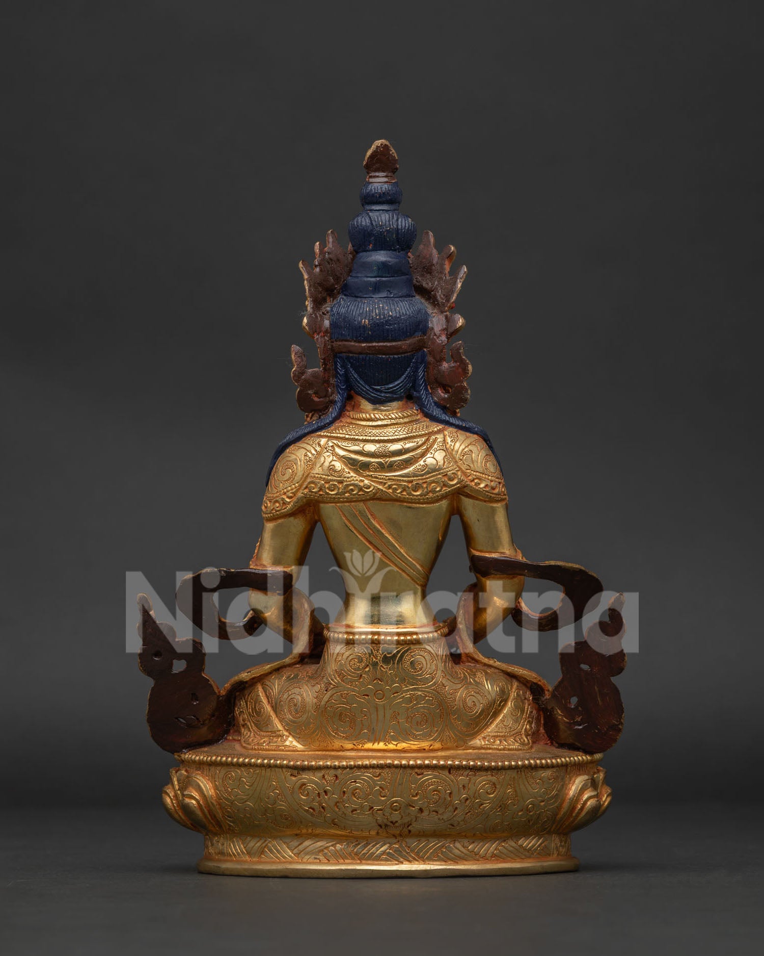 Amitayus Buddha statue for Buddhist altar and meditation practice.