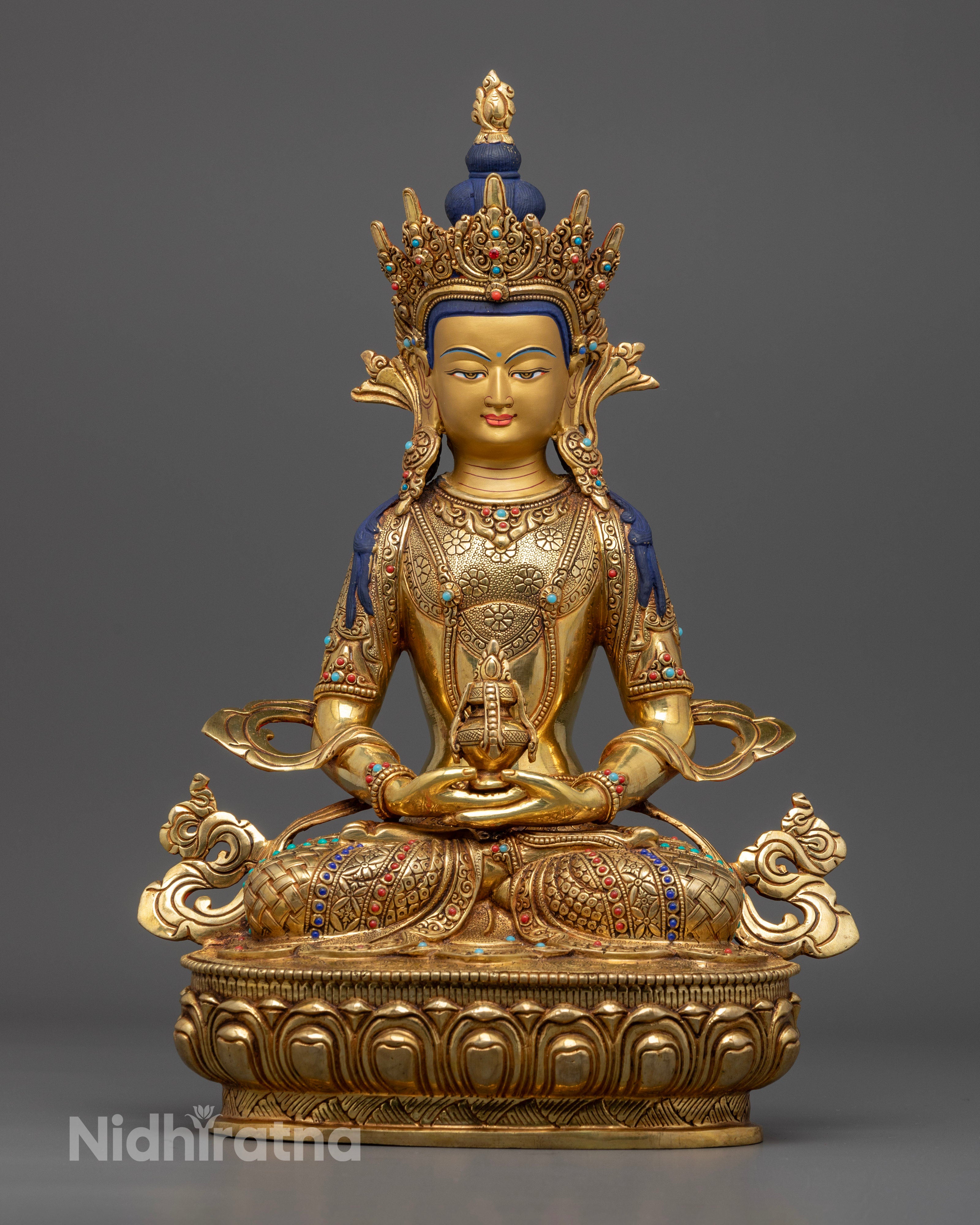 amitayus buddha statue pure gold